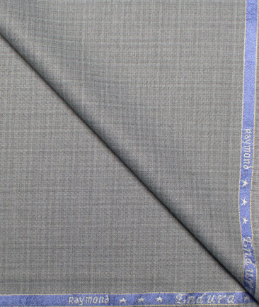 Raymond  Checks Poly Viscose Suiting Fabric (Grey)