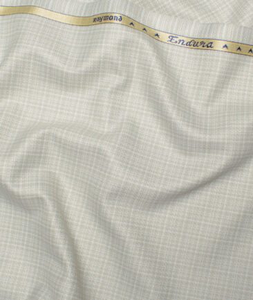 Raymond  Checks Poly Viscose Suiting Fabric (Pistachios Green)