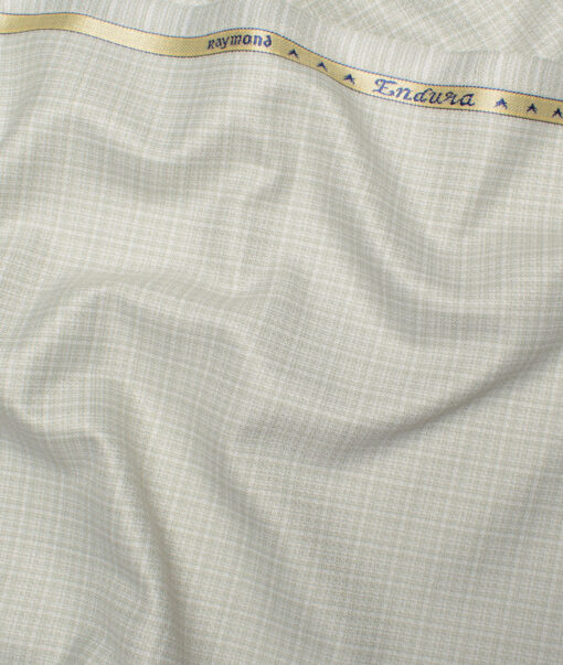 Raymond  Checks Poly Viscose Suiting Fabric (Pistachios Green)