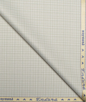 Raymond  Checks Poly Viscose Suiting Fabric (Pistachios Green)