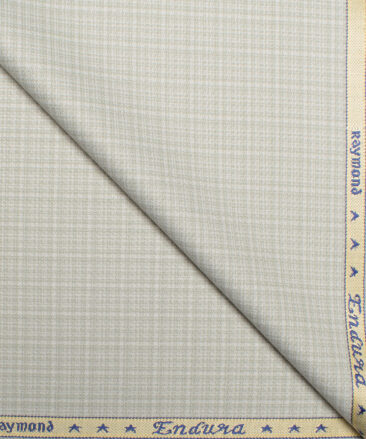 Raymond  Checks Poly Viscose Suiting Fabric (Pistachios Green)