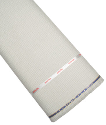 Raymond  Checks Poly Viscose Suiting Fabric (Pistachios Green)
