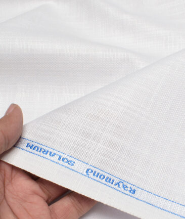 Raymond  Self Design Poly Viscose Suiting Fabric (White)