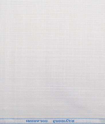Raymond  Self Design Poly Viscose Suiting Fabric (White)