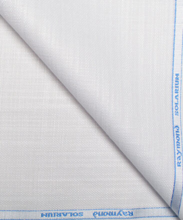 Raymond  Self Design Poly Viscose Suiting Fabric (White)