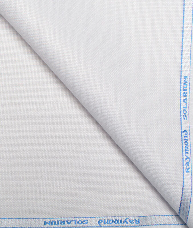 Raymond  Self Design Poly Viscose Suiting Fabric (White)