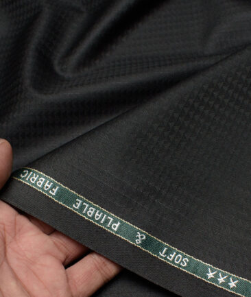 Raymond  Self Design Poly Viscose Suiting Fabric (Black)