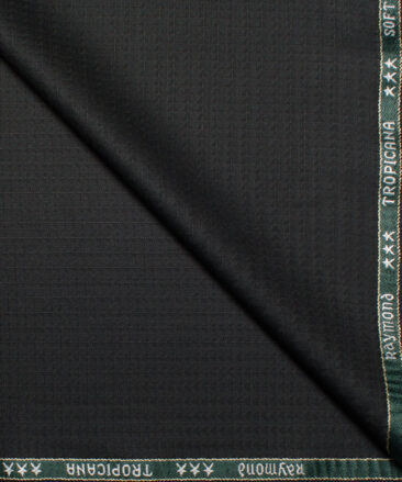Raymond  Self Design Poly Viscose Suiting Fabric (Black)