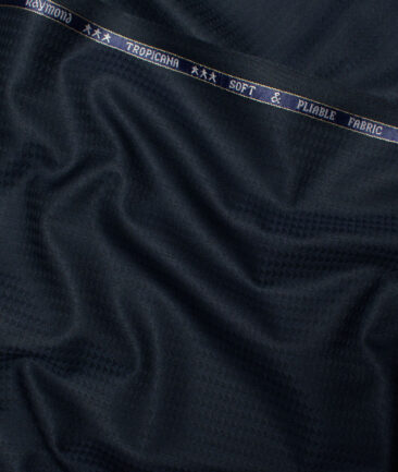 Raymond  Self Design Poly Viscose Suiting Fabric (Dark Navy Blue)