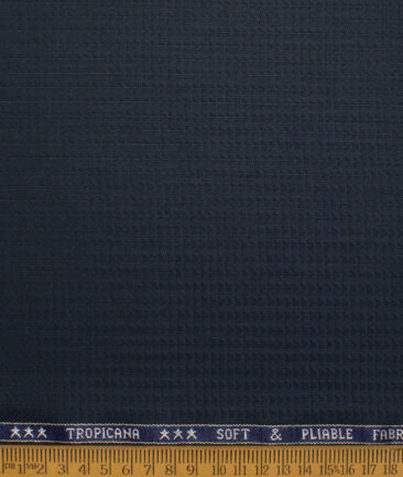 Raymond  Self Design Poly Viscose Suiting Fabric (Dark Navy Blue)