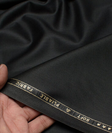 Raymond  Solids Poly Viscose Suiting Fabric (Black)