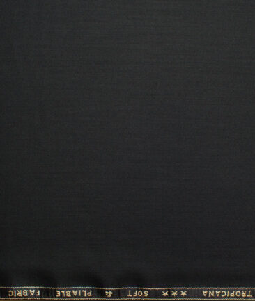 Raymond  Solids Poly Viscose Suiting Fabric (Black)