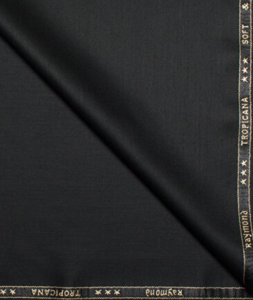 Raymond  Solids Poly Viscose Suiting Fabric (Black)