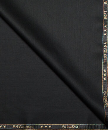 Raymond  Solids Poly Viscose Suiting Fabric (Black)