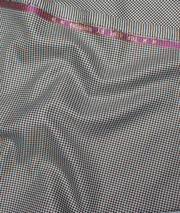 Raymond  Self Design Poly Viscose Suiting Fabric (White & Black)