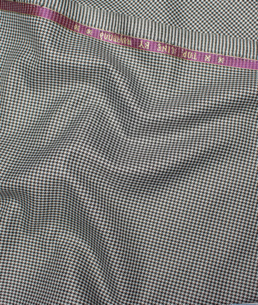 Raymond  Self Design Poly Viscose Suiting Fabric (White & Black)