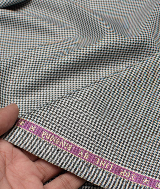 Raymond  Self Design Poly Viscose Suiting Fabric (White & Black)