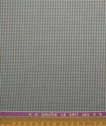 Raymond  Self Design Poly Viscose Suiting Fabric (White & Black)