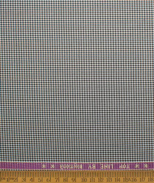 Raymond  Self Design Poly Viscose Suiting Fabric (White & Black)
