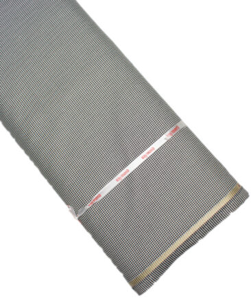 Raymond  Self Design Poly Viscose Suiting Fabric (White & Black)