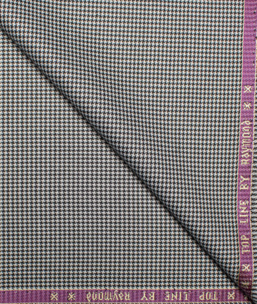 Raymond  Self Design Poly Viscose Suiting Fabric (White & Black)