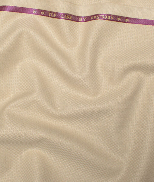 Raymond  Structured Poly Viscose Suiting Fabric (Cream)