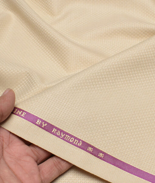 Raymond  Structured Poly Viscose Suiting Fabric (Cream)