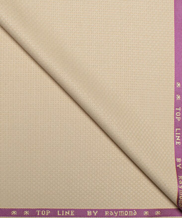 Raymond  Structured Poly Viscose Suiting Fabric (Cream)