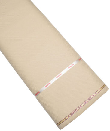 Raymond  Structured Poly Viscose Suiting Fabric (Cream)