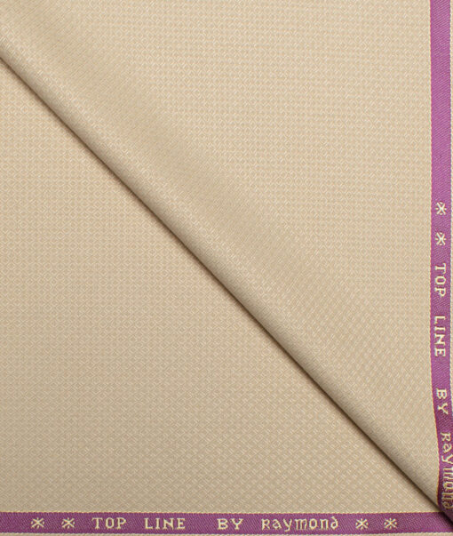 Raymond  Structured Poly Viscose Suiting Fabric (Cream)