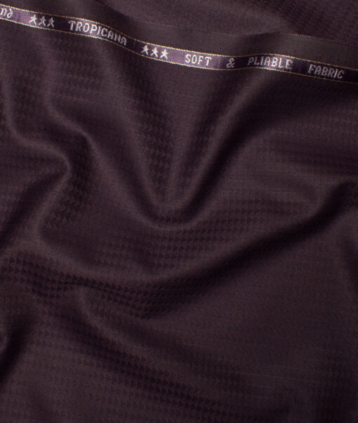 Raymond  Self Design Poly Viscose Suiting Fabric (Dark Wine)