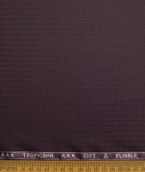 Raymond  Self Design Poly Viscose Suiting Fabric (Dark Wine)