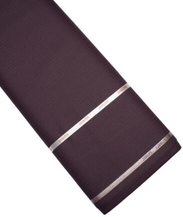 Raymond  Self Design Poly Viscose Suiting Fabric (Dark Wine)