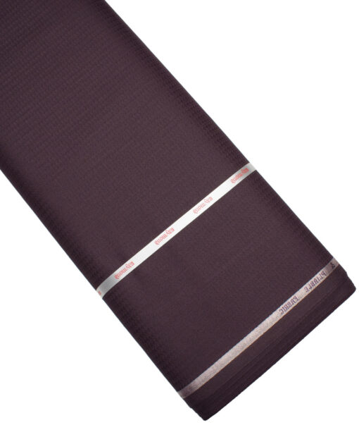 Raymond  Self Design Poly Viscose Suiting Fabric (Dark Wine)