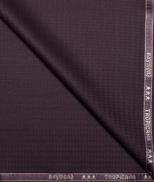 Raymond  Self Design Poly Viscose Suiting Fabric (Dark Wine)