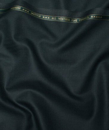 Raymond  Structured Poly Viscose Suiting Fabric (Dark Pine Green)