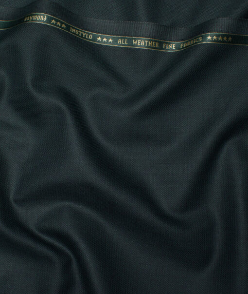Raymond  Structured Poly Viscose Suiting Fabric (Dark Pine Green)