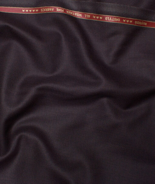 Raymond  Structured Poly Viscose Suiting Fabric (Dark Wine)