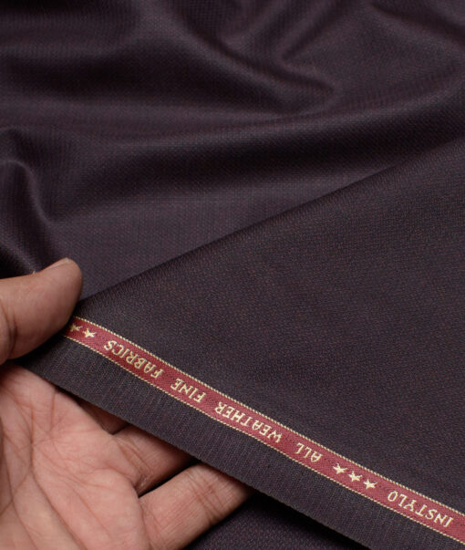 Raymond  Structured Poly Viscose Suiting Fabric (Dark Wine)