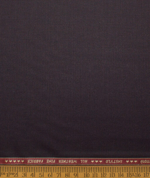 Raymond  Structured Poly Viscose Suiting Fabric (Dark Wine)