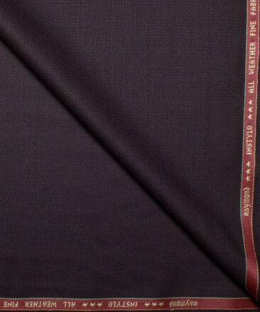 Raymond  Structured Poly Viscose Suiting Fabric (Dark Wine)