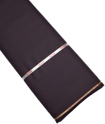 Raymond  Structured Poly Viscose Suiting Fabric (Dark Wine)