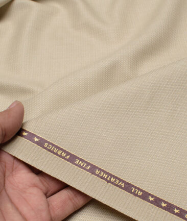 Raymond  Structured Poly Viscose Suiting Fabric (Beige)