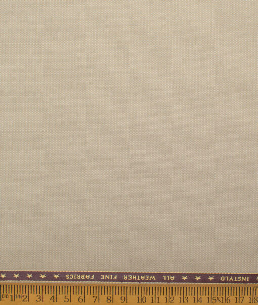 Raymond  Structured Poly Viscose Suiting Fabric (Beige)