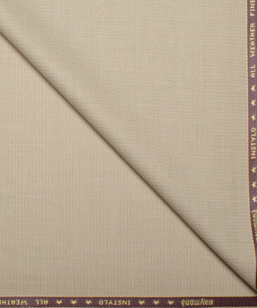 Raymond  Structured Poly Viscose Suiting Fabric (Beige)