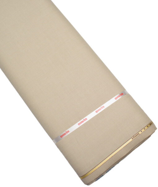 Raymond  Structured Poly Viscose Suiting Fabric (Beige)