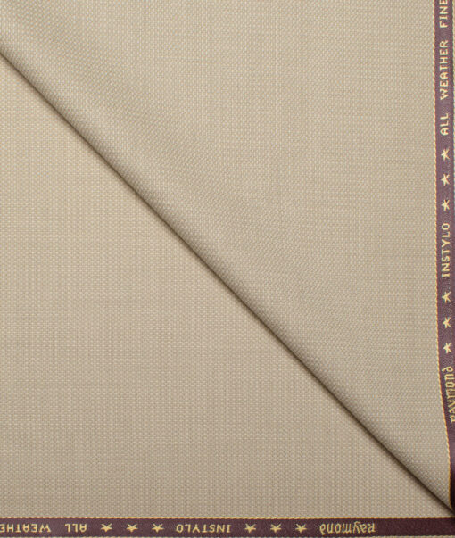 Raymond  Structured Poly Viscose Suiting Fabric (Beige)