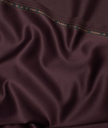Raymond  Solids Poly Viscose Suiting Fabric (Dark Wine)