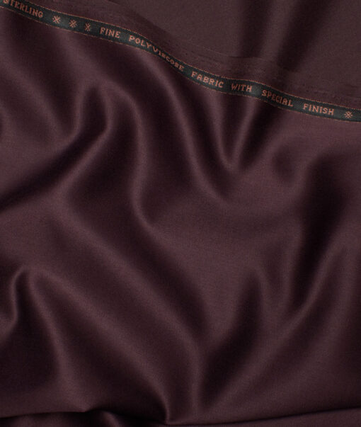 Raymond  Solids Poly Viscose Suiting Fabric (Dark Wine)