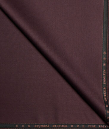 Raymond  Solids Poly Viscose Suiting Fabric (Dark Wine)